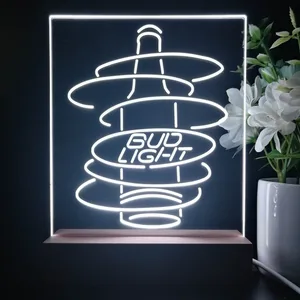 Bud Light Beer Bottle LED Desk Light