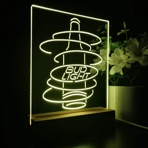 Bud Light Beer Bottle LED Desk Light