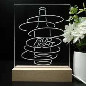 Bud Light Beer Bottle LED Desk Light