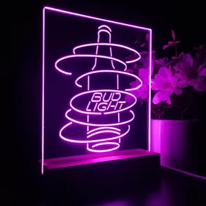 Bud Light Beer Bottle LED Desk Light