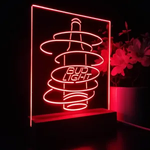 Bud Light Beer Bottle LED Desk Light