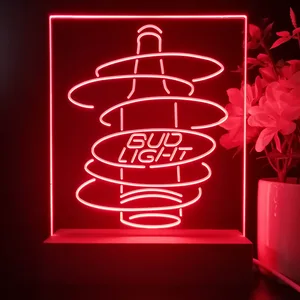 Bud Light Beer Bottle LED Desk Light