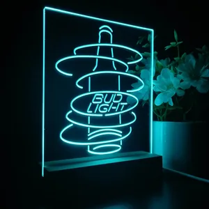 Bud Light Beer Bottle LED Desk Light