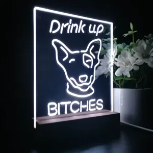 Bud Light Drink Up Dog LED Desk Light