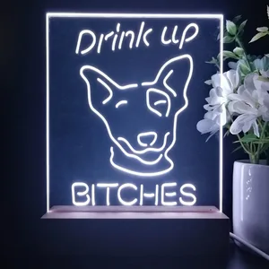 Bud Light Drink Up Dog LED Desk Light