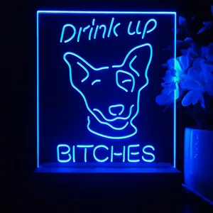 Bud Light Drink Up Dog LED Desk Light