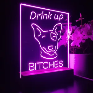 Bud Light Drink Up Dog LED Desk Light