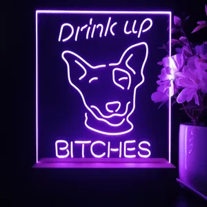 Bud Light Drink Up Dog LED Desk Light