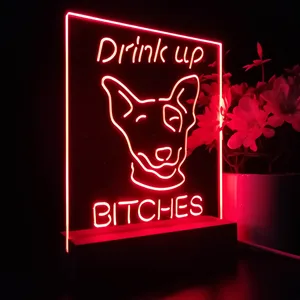 Bud Light Drink Up Dog LED Desk Light