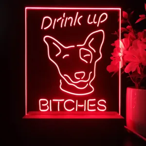 Bud Light Drink Up Dog LED Desk Light