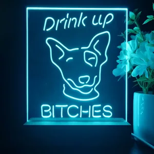 Bud Light Drink Up Dog LED Desk Light