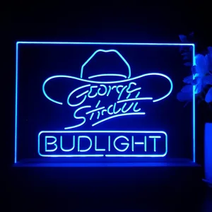 Bud Light George Strait Hat LED Desk Light