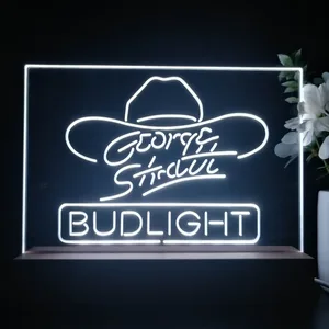 Bud Light George Strait Hat LED Desk Light