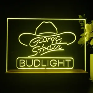Bud Light George Strait Hat LED Desk Light