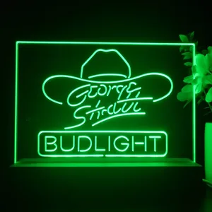 Bud Light George Strait Hat LED Desk Light