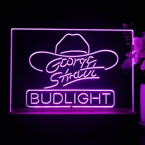 Bud Light George Strait Hat LED Desk Light
