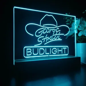 Bud Light George Strait Hat LED Desk Light