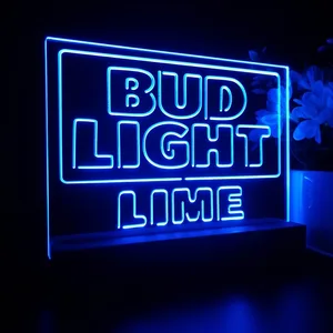 Bud Light Lime Logo LED Desk Light
