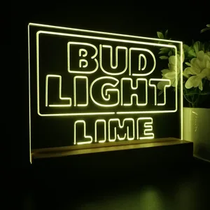 Bud Light Lime Logo LED Desk Light