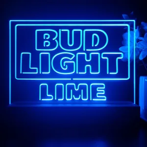 Bud Light Lime Logo LED Desk Light