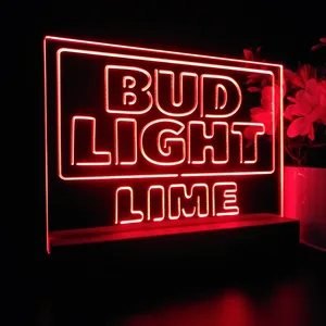 Bud Light Lime Logo LED Desk Light