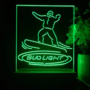 Bud Light Snowboarder LED Desk Light