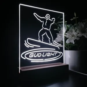Bud Light Snowboarder LED Desk Light