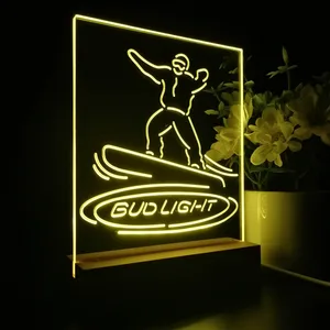 Bud Light Snowboarder LED Desk Light