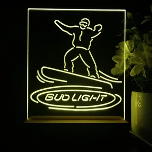 Bud Light Snowboarder LED Desk Light