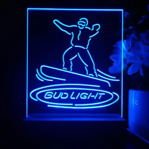 Bud Light Snowboarder LED Desk Light