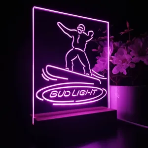 Bud Light Snowboarder LED Desk Light
