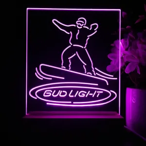 Bud Light Snowboarder LED Desk Light