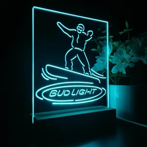 Bud Light Snowboarder LED Desk Light