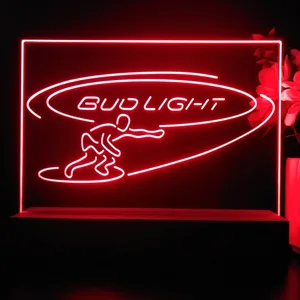 Bud Light Surf Snowboarder LED Desk Light