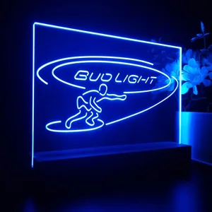 Bud Light Surf Snowboarder LED Desk Light