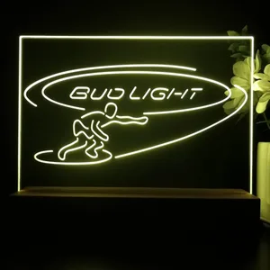 Bud Light Surf Snowboarder LED Desk Light