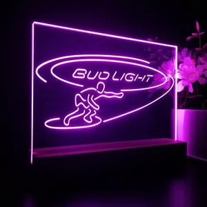 Bud Light Surf Snowboarder LED Desk Light