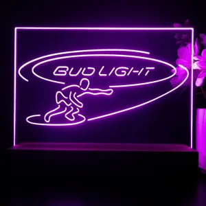 Bud Light Surf Snowboarder LED Desk Light