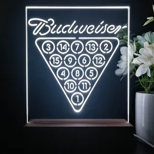 Budweiser 15 Ball Billiards Pool LED Desk Light