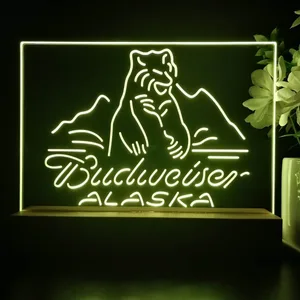 Budweiser Alaska Bear LED Desk Light