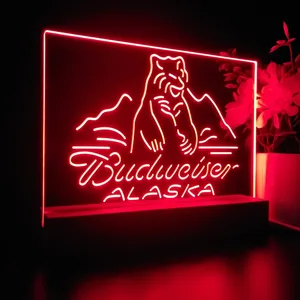 Budweiser Alaska Bear LED Desk Light