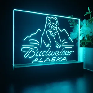 Budweiser Alaska Bear LED Desk Light