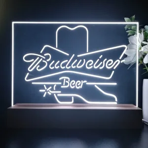Budweiser Cowboy Boot LED Desk Light