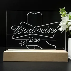 Budweiser Cowboy Boot LED Desk Light