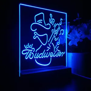 Budweiser Cowboy Guitar LED Desk Light