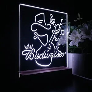 Budweiser Cowboy Guitar LED Desk Light