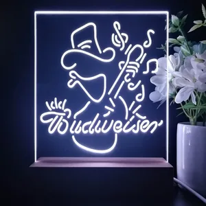 Budweiser Cowboy Guitar LED Desk Light