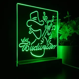 Budweiser Cowboy Guitar LED Desk Light