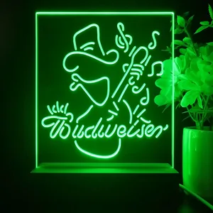 Budweiser Cowboy Guitar LED Desk Light