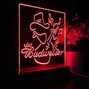 Budweiser Cowboy Guitar LED Desk Light